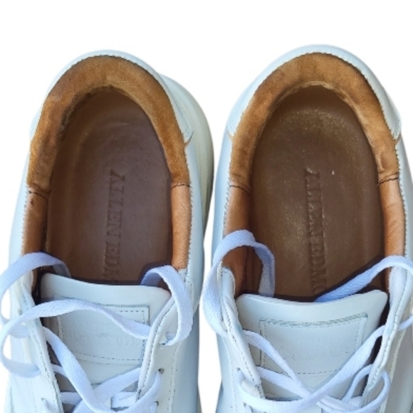Allen Edmonds Owen White Leather Casual Athletic Sneaker Tennis Shoe Men 11 D - Picture 12 of 14